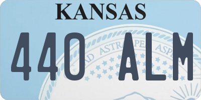 KS license plate 440ALM