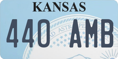 KS license plate 440AMB