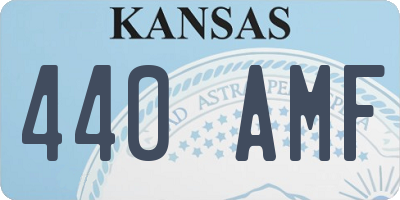 KS license plate 440AMF
