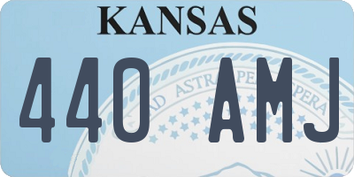 KS license plate 440AMJ