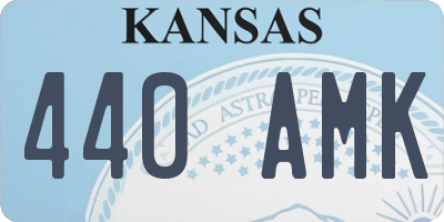 KS license plate 440AMK