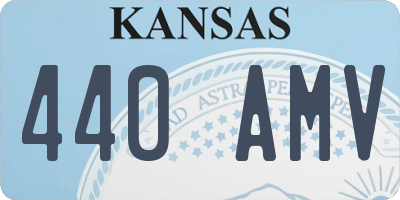 KS license plate 440AMV