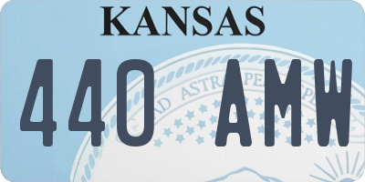 KS license plate 440AMW