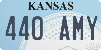KS license plate 440AMY