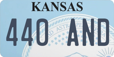 KS license plate 440AND