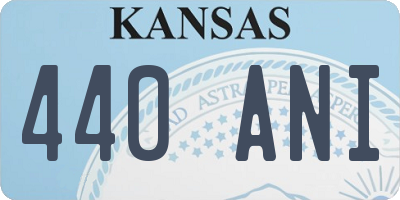 KS license plate 440ANI