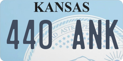 KS license plate 440ANK