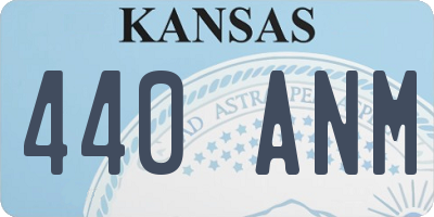 KS license plate 440ANM