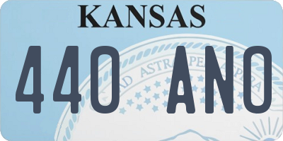 KS license plate 440ANO