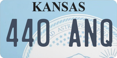KS license plate 440ANQ