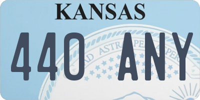 KS license plate 440ANY