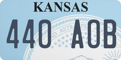 KS license plate 440AOB