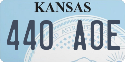 KS license plate 440AOE