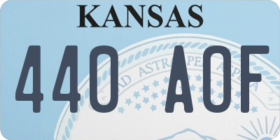 KS license plate 440AOF