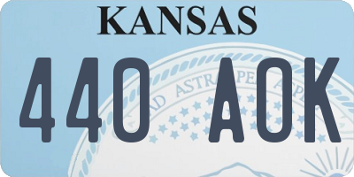 KS license plate 440AOK