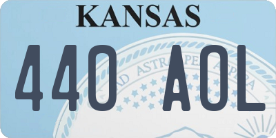 KS license plate 440AOL