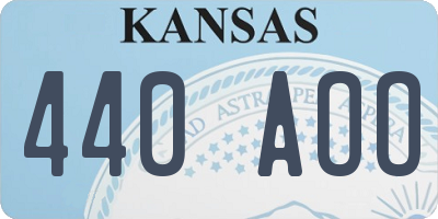 KS license plate 440AOO