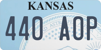 KS license plate 440AOP