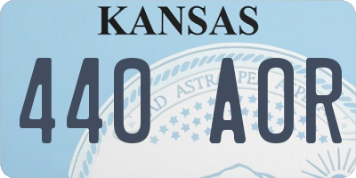 KS license plate 440AOR