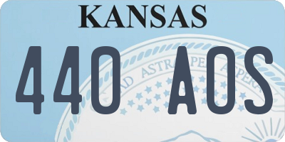 KS license plate 440AOS