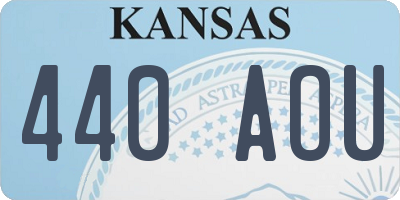 KS license plate 440AOU