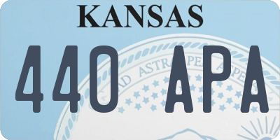KS license plate 440APA
