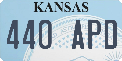 KS license plate 440APD