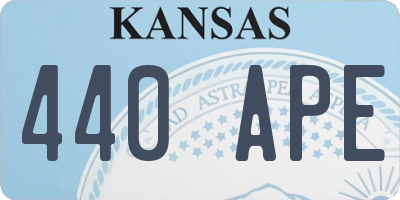 KS license plate 440APE