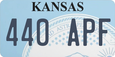 KS license plate 440APF