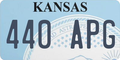 KS license plate 440APG