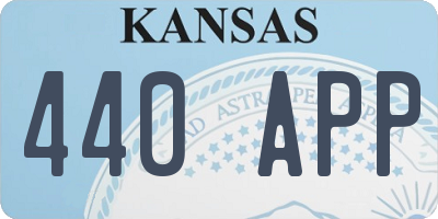 KS license plate 440APP