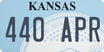 KS license plate 440APR