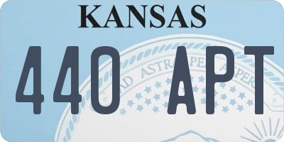 KS license plate 440APT