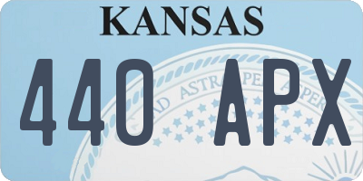 KS license plate 440APX