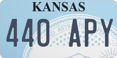 KS license plate 440APY
