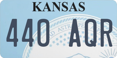 KS license plate 440AQR