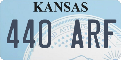 KS license plate 440ARF