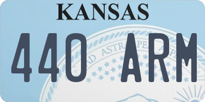 KS license plate 440ARM