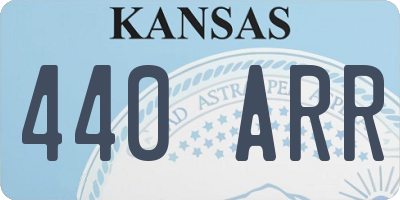 KS license plate 440ARR