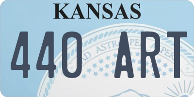 KS license plate 440ART