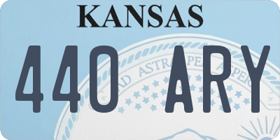 KS license plate 440ARY