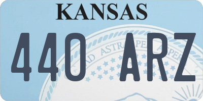 KS license plate 440ARZ