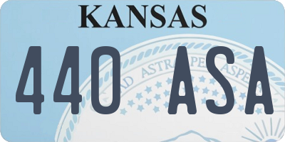 KS license plate 440ASA