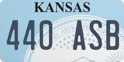 KS license plate 440ASB