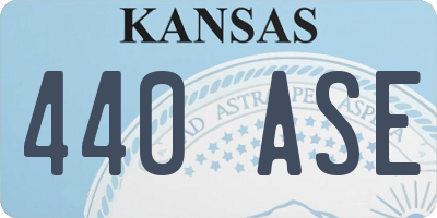 KS license plate 440ASE
