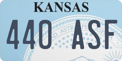 KS license plate 440ASF