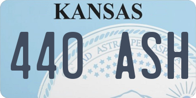 KS license plate 440ASH