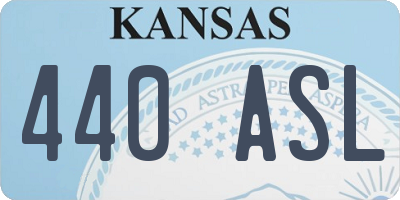 KS license plate 440ASL