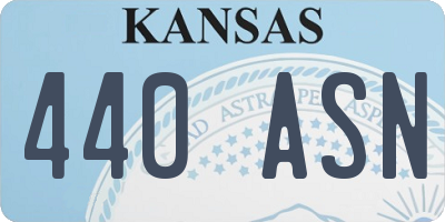 KS license plate 440ASN