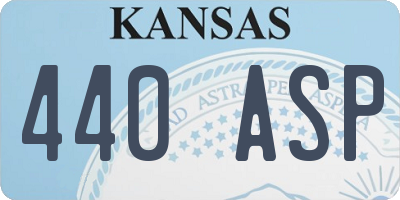 KS license plate 440ASP